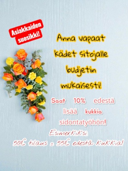 Kukat hautajaisiin - Sitojan valinta!